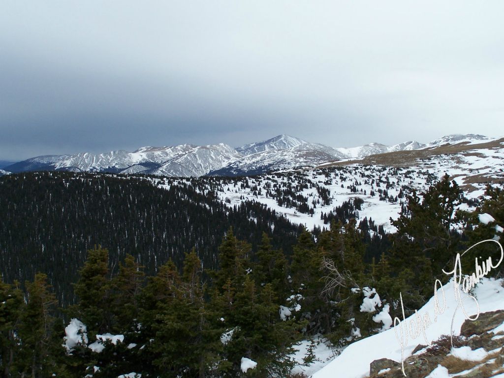 in early winter snow, taken from a ridge to the northeast.